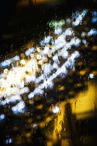 Preview wallpaper rain, lights, drops, glass, blur, macro