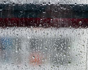 Preview wallpaper rain, window, glass, drops, wet, macro