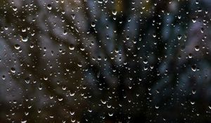 Preview wallpaper rain, window, glass, drops, night