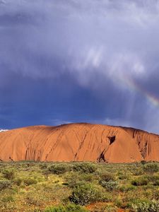 Preview wallpaper rainbow, australia, after rain, cloud, vegetation, canyon