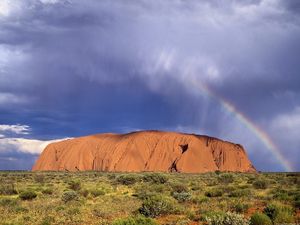 Preview wallpaper rainbow, australia, after rain, cloud, vegetation, canyon