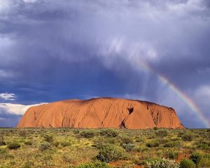 Preview wallpaper rainbow, australia, after rain, cloud, vegetation, canyon