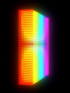 Preview wallpaper rainbow, colorful, gradient, stripes, black