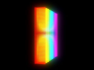 Preview wallpaper rainbow, colorful, gradient, stripes, black