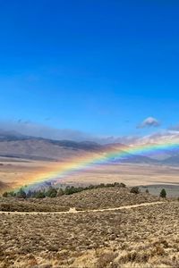 Preview wallpaper rainbow, hills, valley, landscape