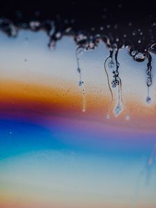 Preview wallpaper rainbow, paint, stains, multicolored