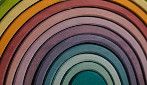 Preview wallpaper rainbow, stripes, wood, colorful