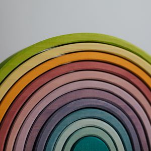 Preview wallpaper rainbow, stripes, wood, colorful