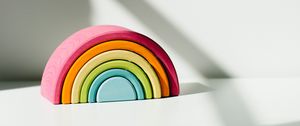 Preview wallpaper rainbow, toy, minimalism, shadows