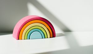 Preview wallpaper rainbow, toy, minimalism, shadows