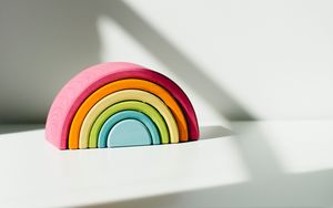 Preview wallpaper rainbow, toy, minimalism, shadows