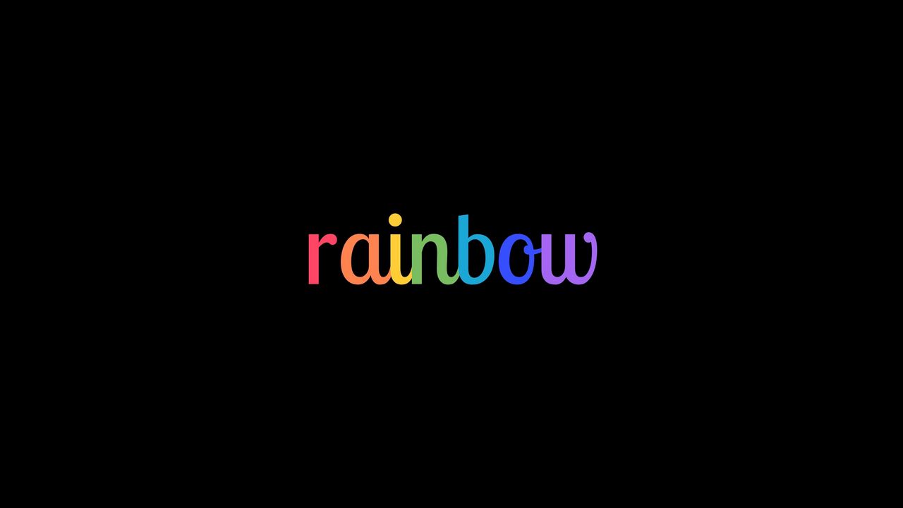Wallpaper rainbow, word, colorful