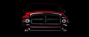 Preview wallpaper ram grille, car, front view, dark