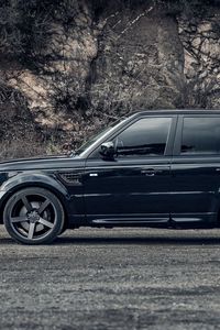Preview wallpaper range rover, black, side view