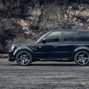 Preview wallpaper range rover, black, side view