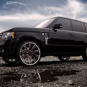 Preview wallpaper range rover, land rover, auto, wheels, tuning, clouds