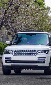 Preview wallpaper range rover, white, suv, car