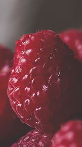 Preview wallpaper raspberries, berries, macro, ripe, fresh