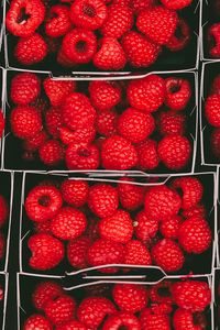 Preview wallpaper raspberries, berries, ripe, baskets