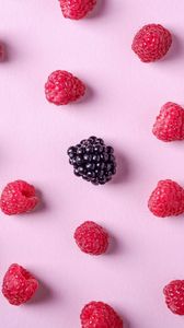 Preview wallpaper raspberries, blackberries, berries, ripe, fresh