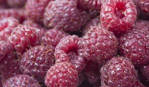 Preview wallpaper raspberry, food, berry, sweet, ripe