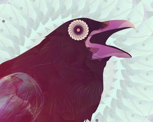 Preview wallpaper raven, bird, beak