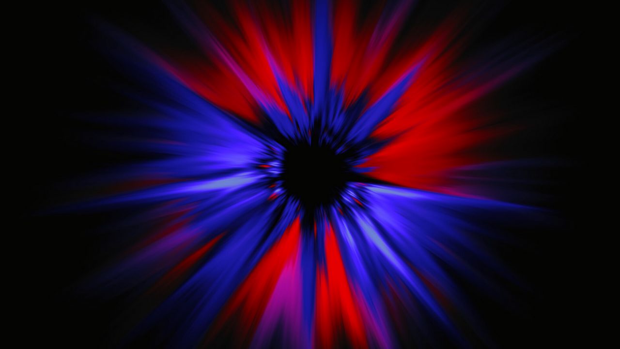 Wallpaper rays, bright, red, blue