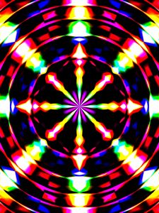 Preview wallpaper rays, circle, abstraction, colorful