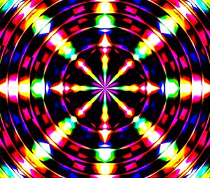 Preview wallpaper rays, circle, abstraction, colorful