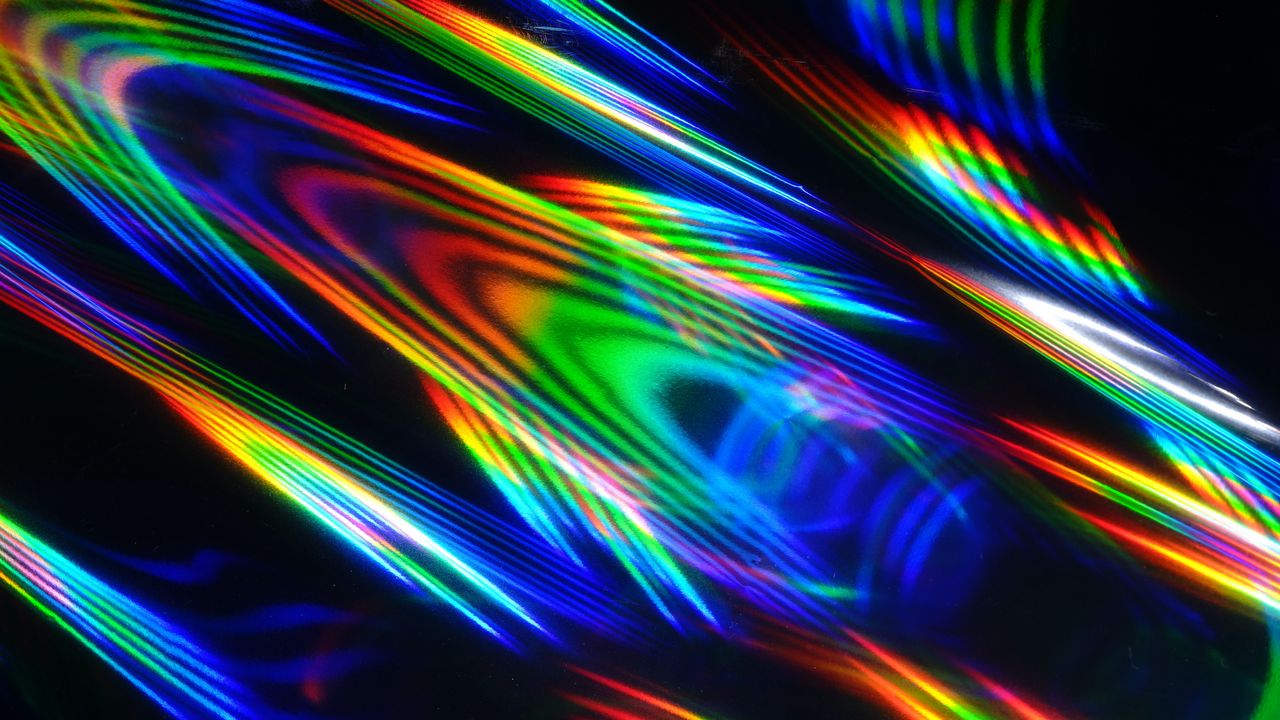 Wallpaper rays, colorful, iridescent, light, abstraction