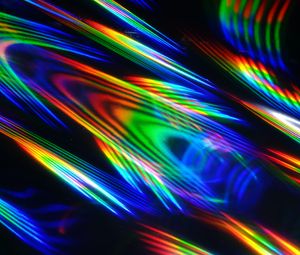 Preview wallpaper rays, colorful, iridescent, light, abstraction