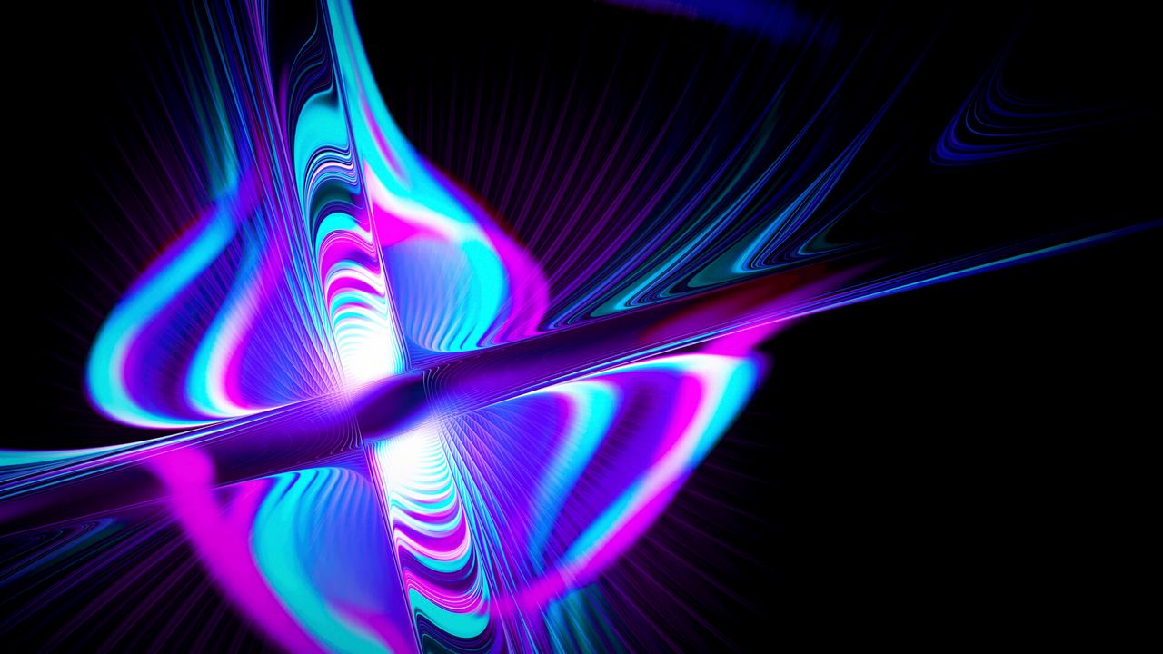 Wallpaper rays, form, multicolored, glow, abstraction
