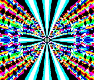 Preview wallpaper rays, fractal, kaleidoscope, abstraction, bright