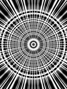 Preview wallpaper rays, lines, circles, shapes, abstraction, black and white