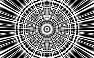 Preview wallpaper rays, lines, circles, shapes, abstraction, black and white
