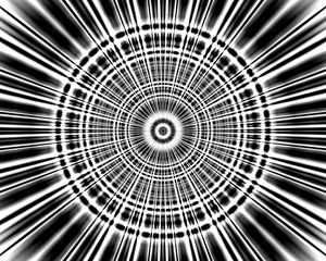 Preview wallpaper rays, lines, circles, shapes, abstraction, black and white