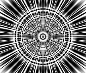 Preview wallpaper rays, lines, circles, shapes, abstraction, black and white