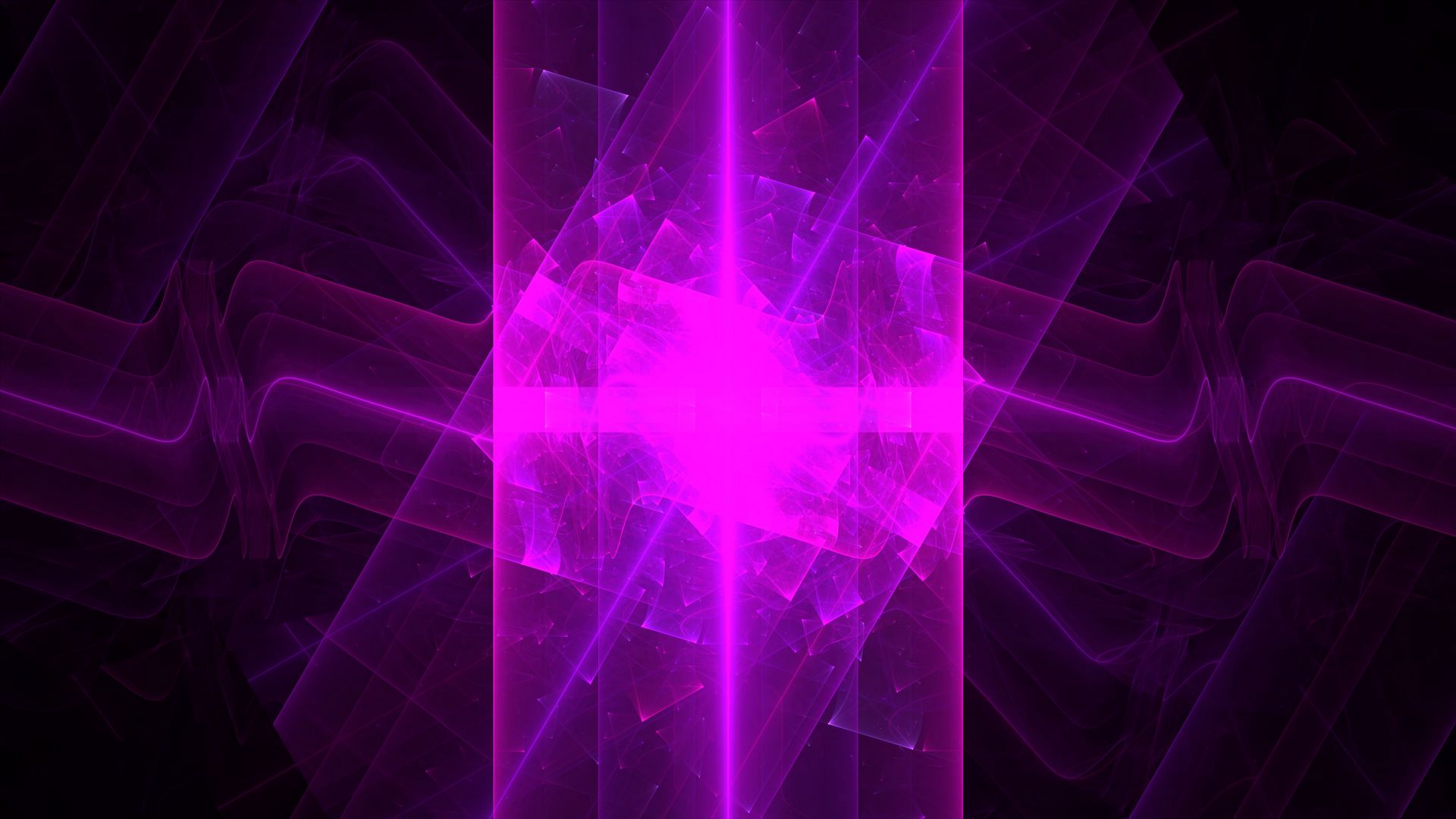 Download wallpaper 1920x1080 rays, lines, glow, shapes, purple ...