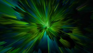 Preview wallpaper rays, lines, stripes, green, abstraction