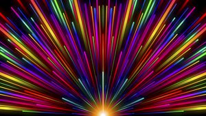 Preview wallpaper rays, stripes, multicolored, glow, rainbow