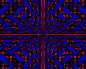Preview wallpaper rays, triangles, shapes, abstraction, blue, red