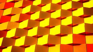 Preview wallpaper rectangles, rhombuses, shapes, volume, texture, yellow