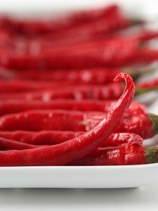 Preview wallpaper red, chili pepper, hot pepper, hot, close-up