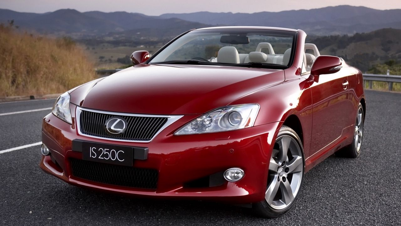 Wallpaper red, lexus is 250c, front view, convertible