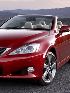 Preview wallpaper red, lexus is 250c, front view, convertible