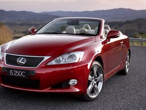 Preview wallpaper red, lexus is 250c, front view, convertible