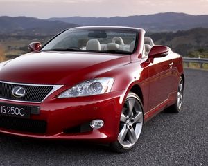 Preview wallpaper red, lexus is 250c, front view, convertible