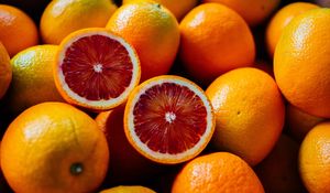 Preview wallpaper red oranges, oranges, citrus, fruits