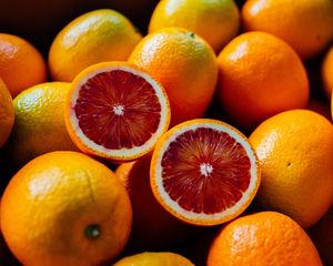 Preview wallpaper red oranges, oranges, citrus, fruits