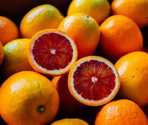 Preview wallpaper red oranges, oranges, citrus, fruits